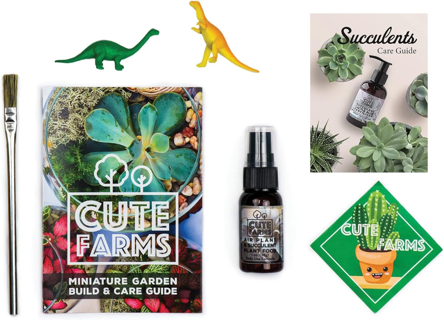 CUTE FARMS DIY Terrarium Succulent Kit - Hanging Glass Bubble