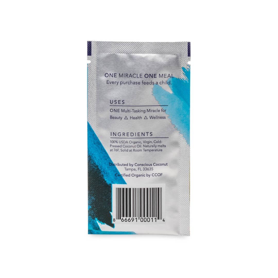 Conscious Coconut 100% Organic Coconut Oil Packets