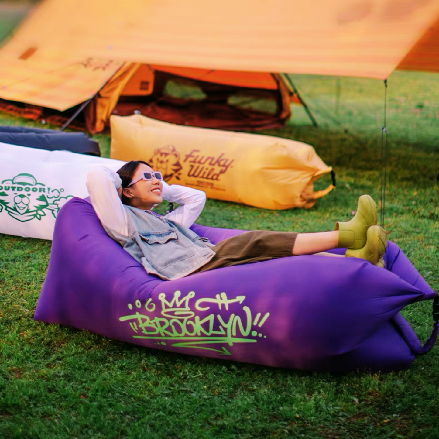 Inflatable Sofa Air Lounger for Outdoor and Indoor