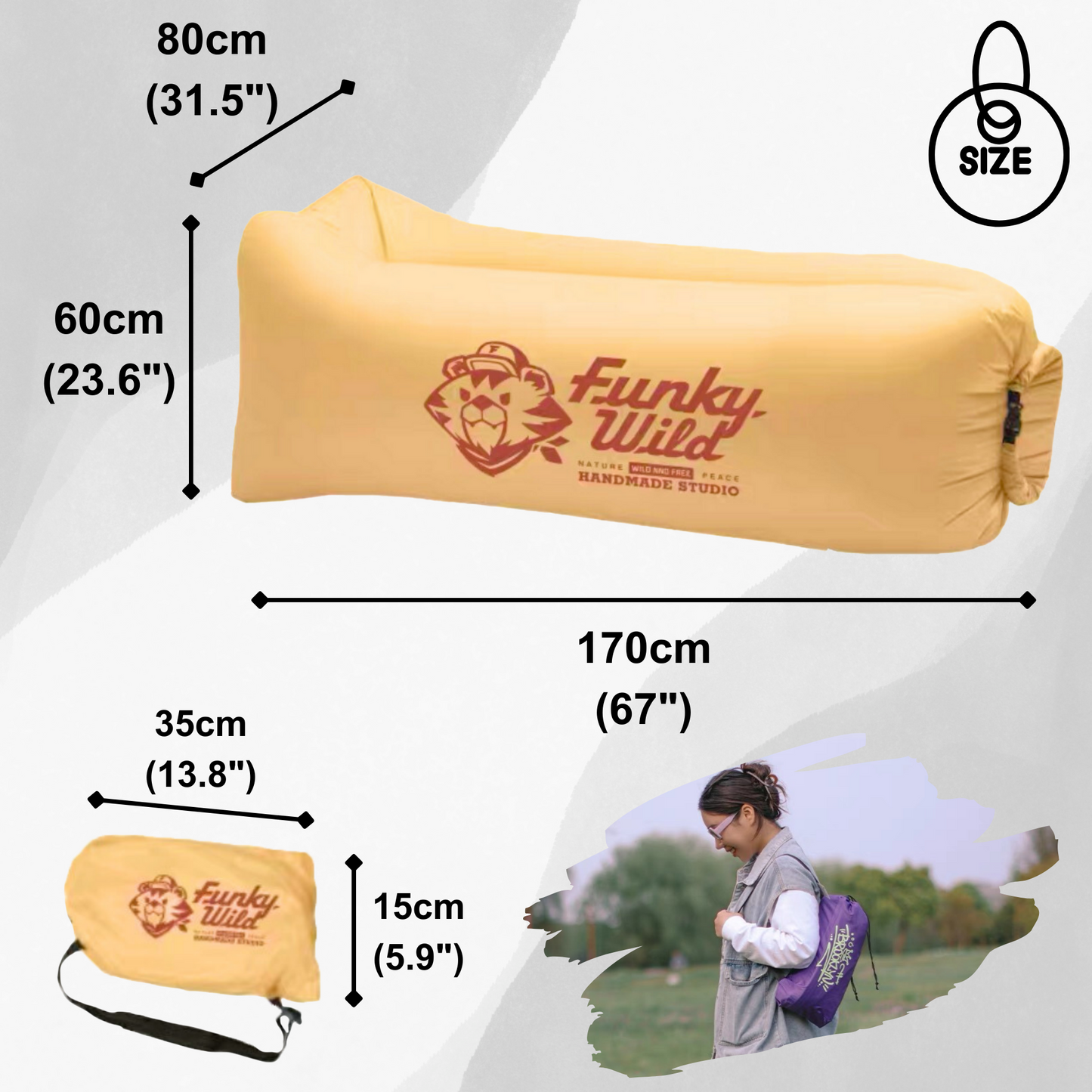 Inflatable Sofa Air Lounger for Outdoor and Indoor