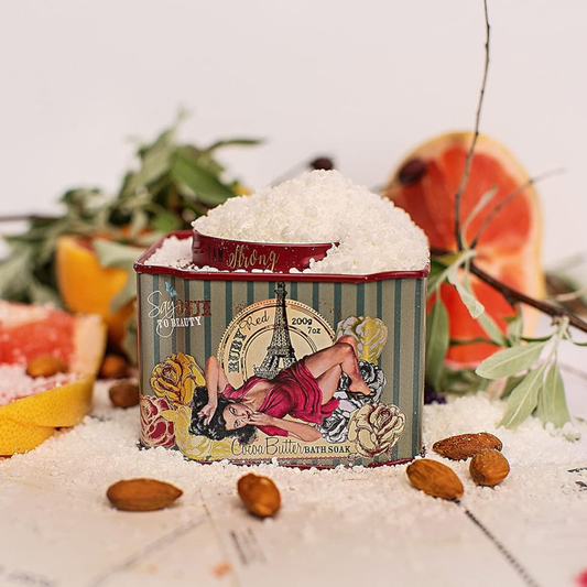 Barefoot Venus 100% Natural Bath Soak | 200g Tin | Coconut | Vanilla | Maple | Ruby | Apricot