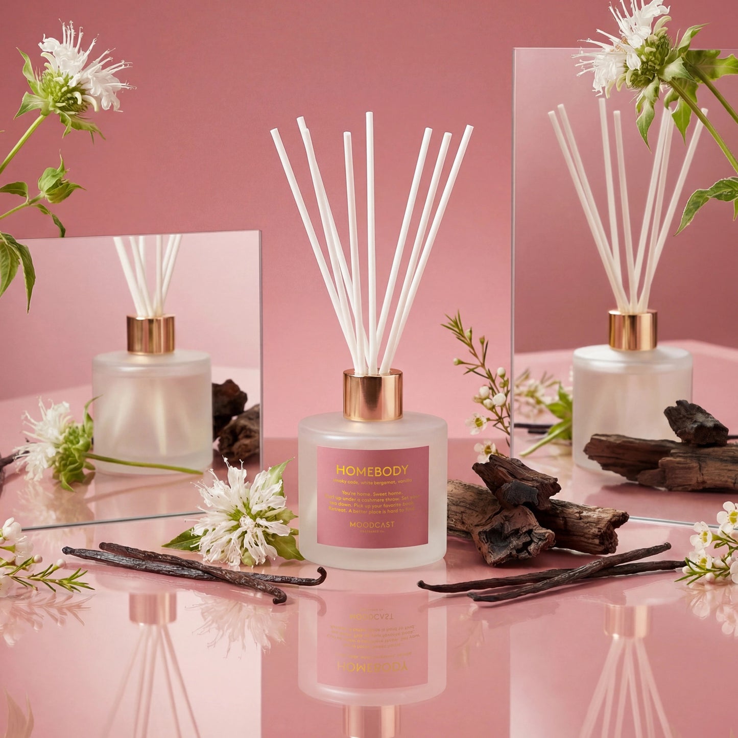 Moodcast Reed Diffuser | Persona | Homebody | 3.4 oz Glass Jar