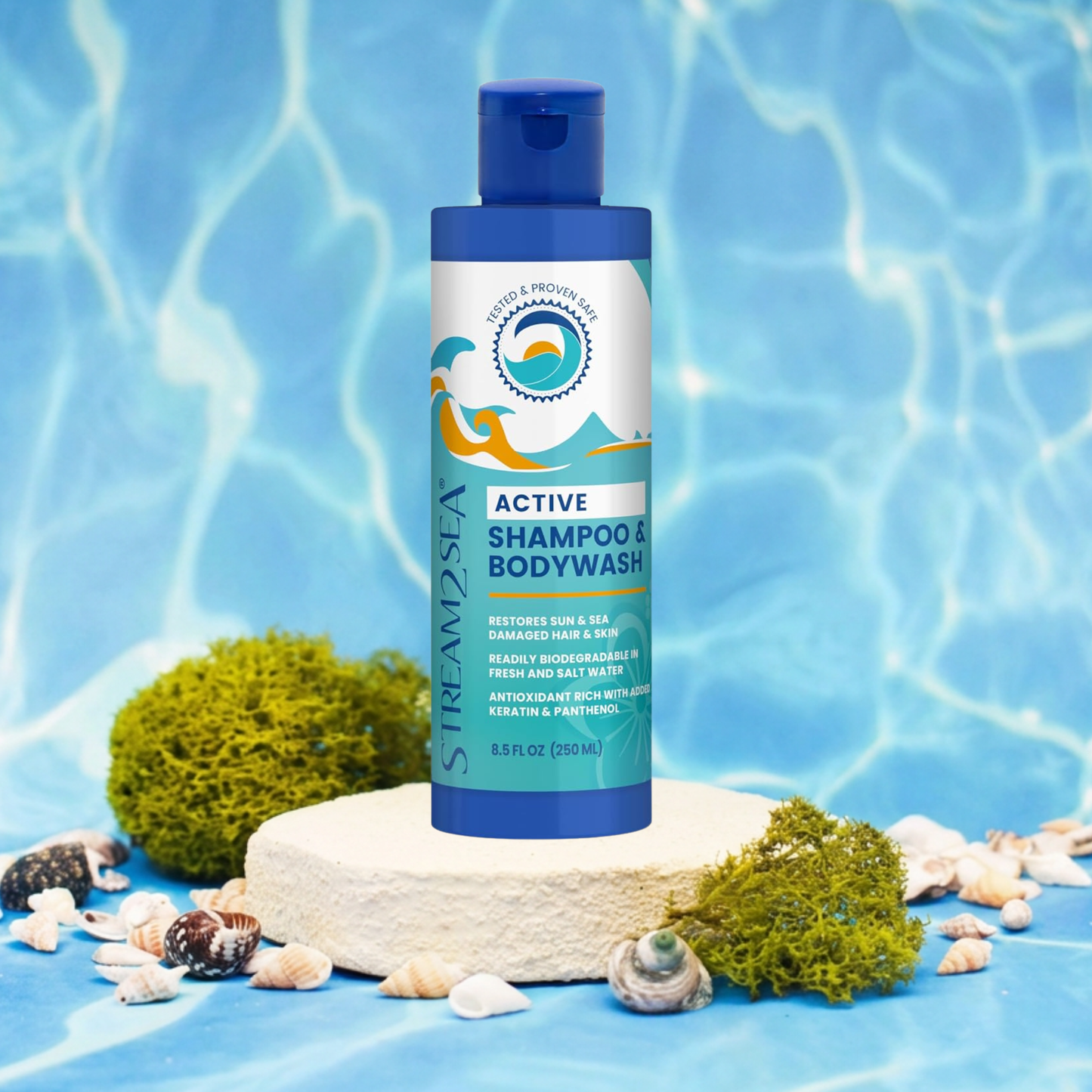 Stream2Sea 3-IN-1 Active Conditioning Shampoo & Body Wash | 8.5 fl oz