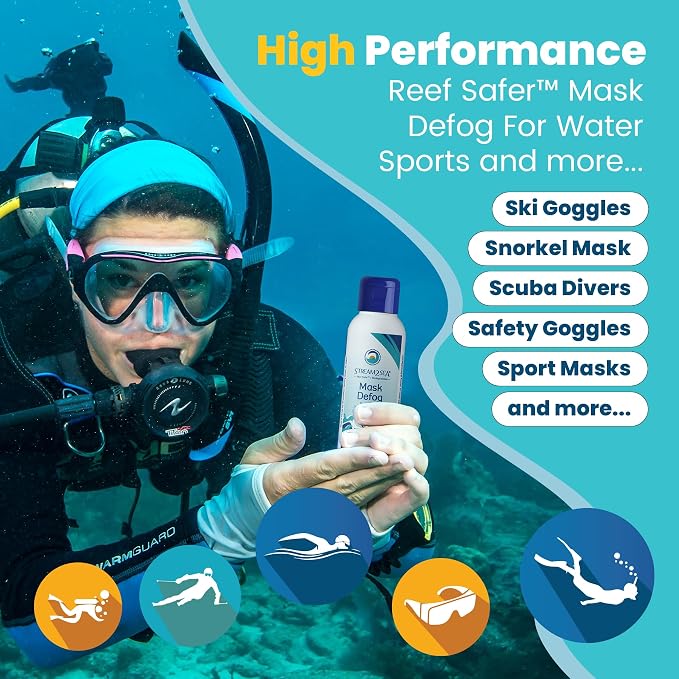 Stream2Sea Mask Defog | Antifog For Swim Goggles, Snorkel, Dive Mask 2fl oz