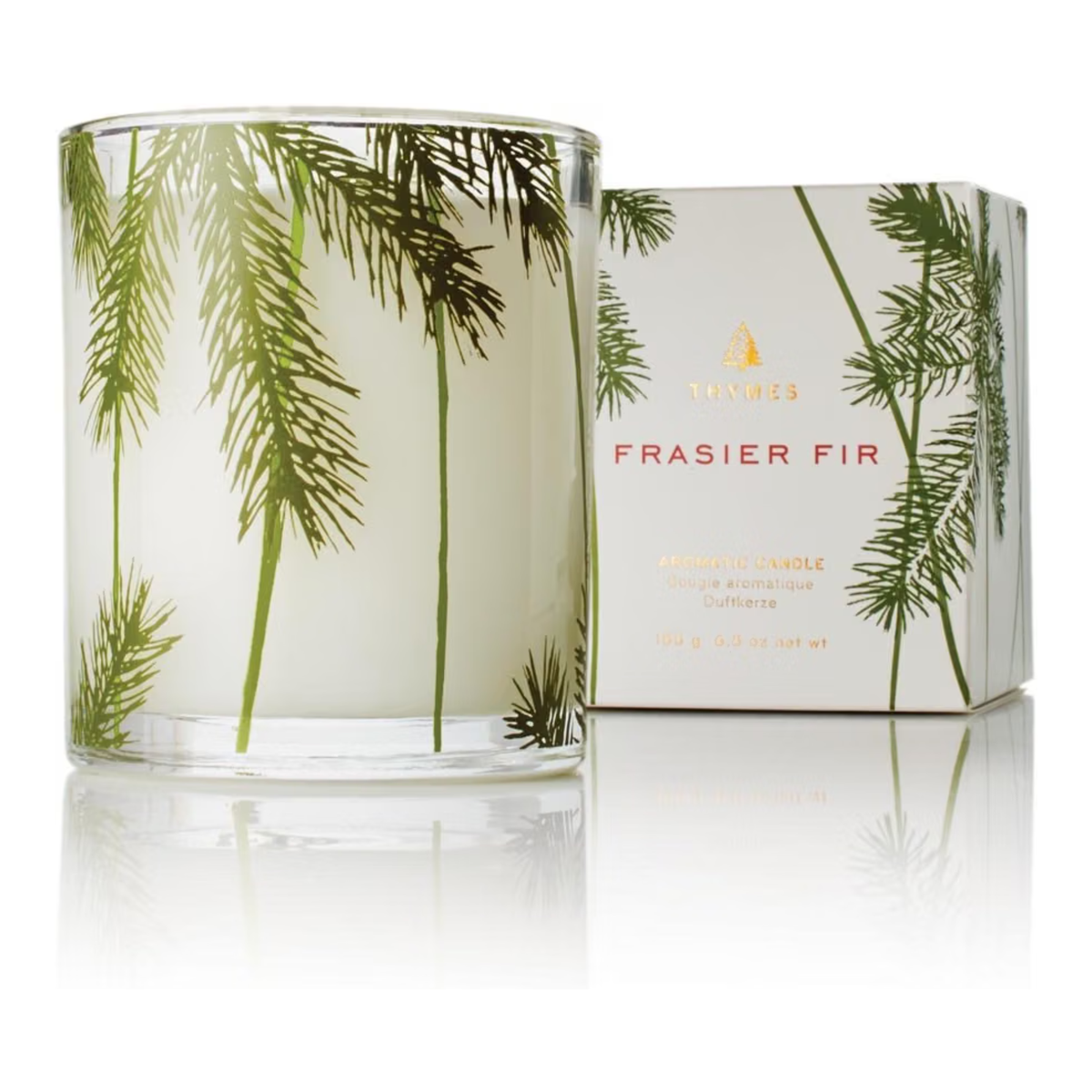 Thymes Frasier Fir Pine Needle Candle | Crisp Siberian Fir, Cedarwood & Sandalwood