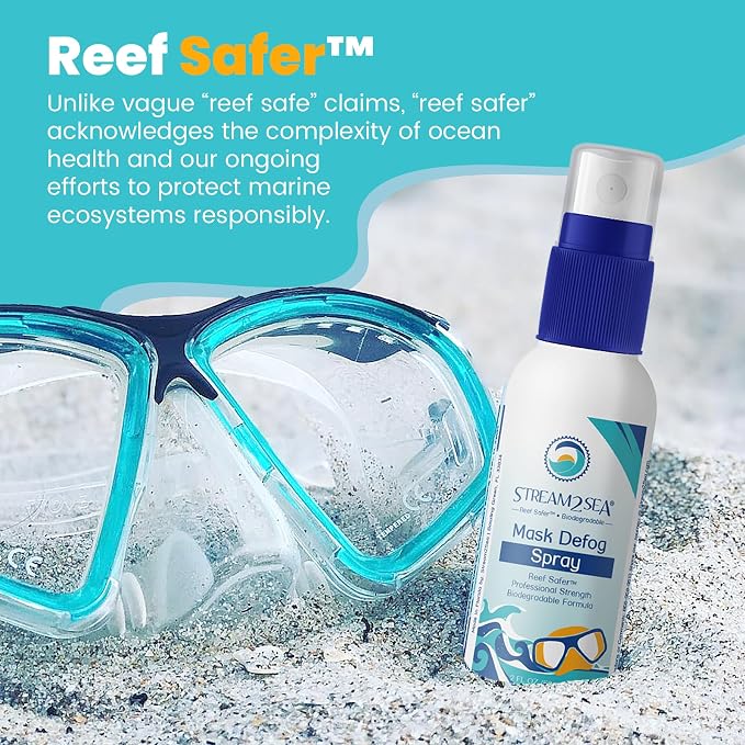 Stream2Sea Mask Defog | Antifog For Swim Goggles, Snorkel, Dive Mask 2fl oz