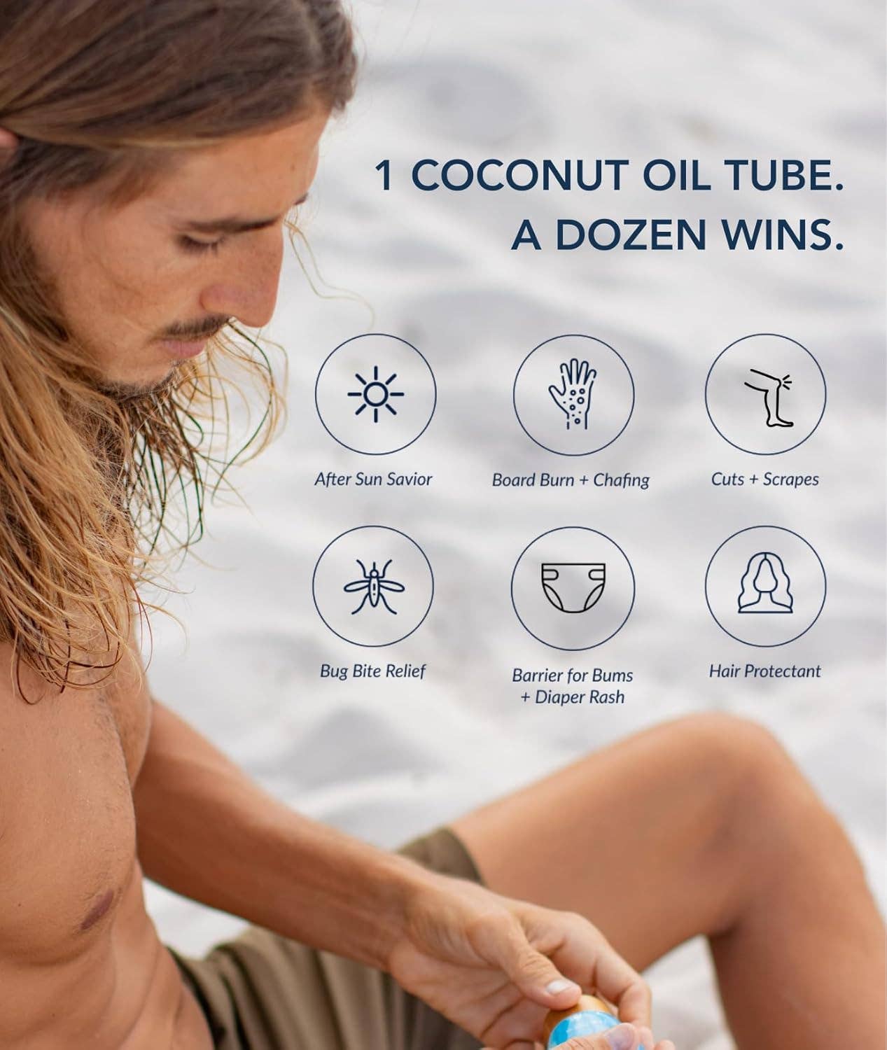 Conscious Coconut Travel-Ready Coconut Oil Tube | 3.4oz