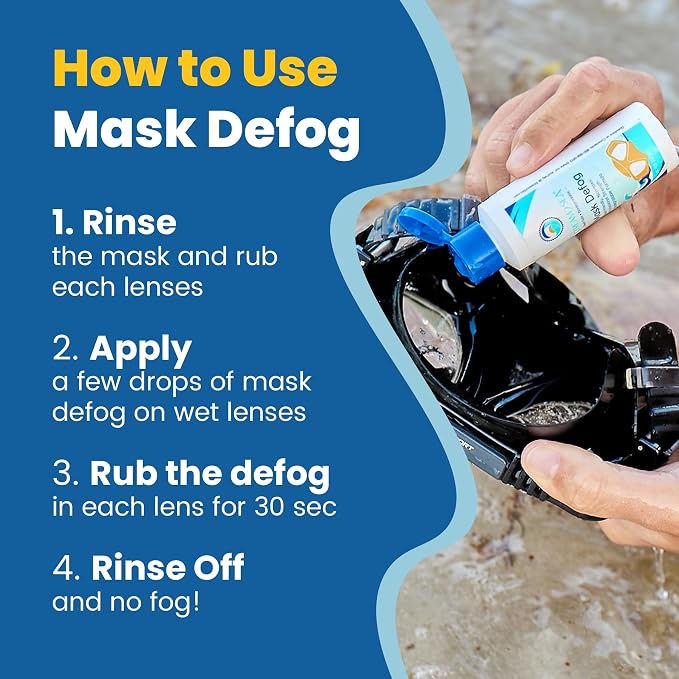 Stream2Sea Mask Defog | Antifog For Swim Goggles, Snorkel, Dive Mask 2fl oz
