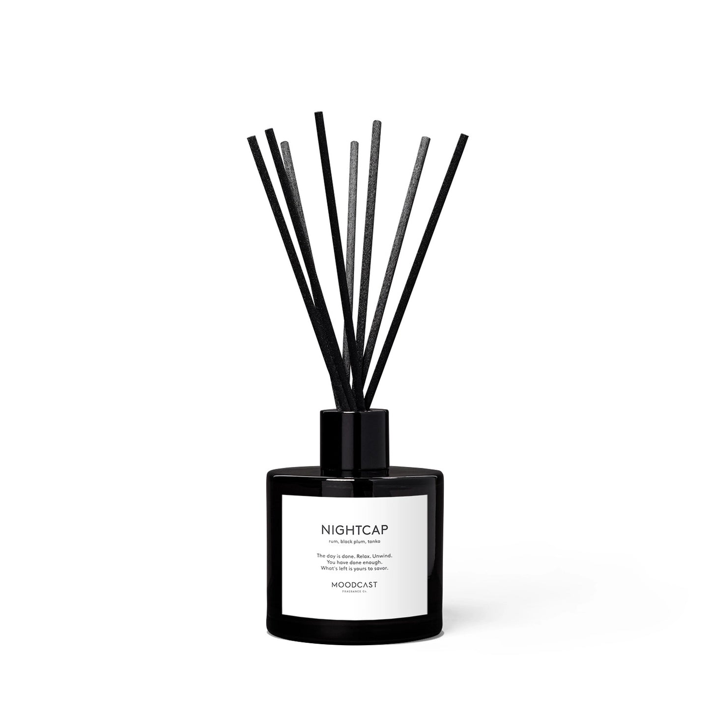 Moodcast Reed Diffuser | Night & Day | Nightcap | 3.4 oz Glass Jar