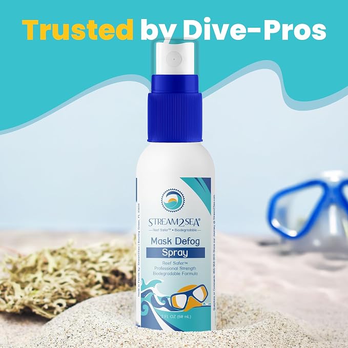 Stream2Sea Mask Defog | Antifog For Swim Goggles, Snorkel, Dive Mask 2fl oz