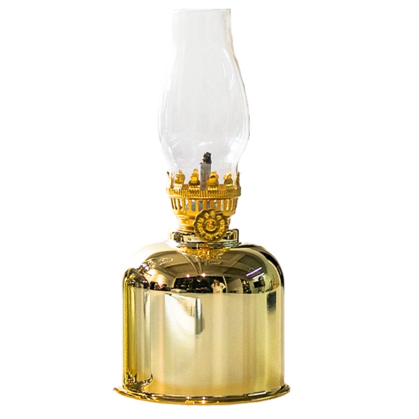 Vintage Style Oil Lamp (Electroplated Metal)