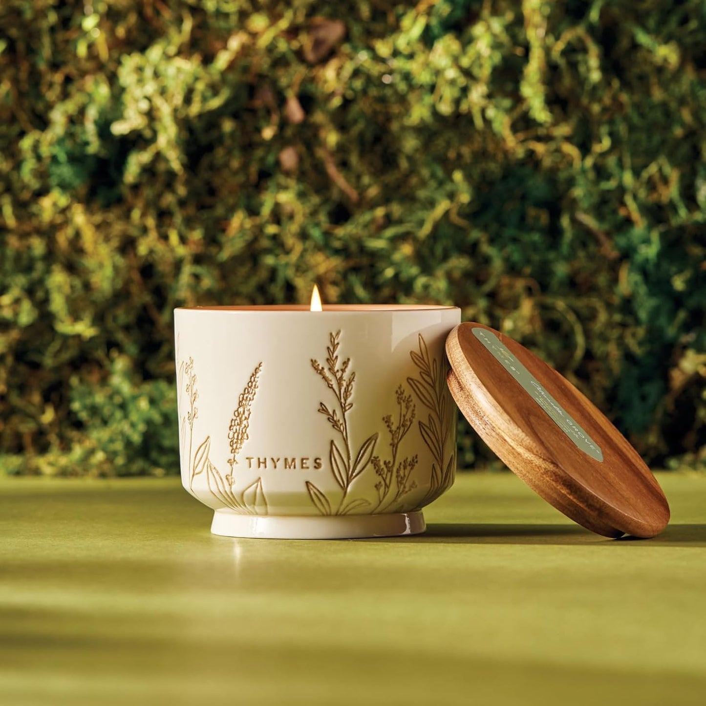 Thymes Outdoor Oasis Medium Candle 10Oz - Citronella Grove