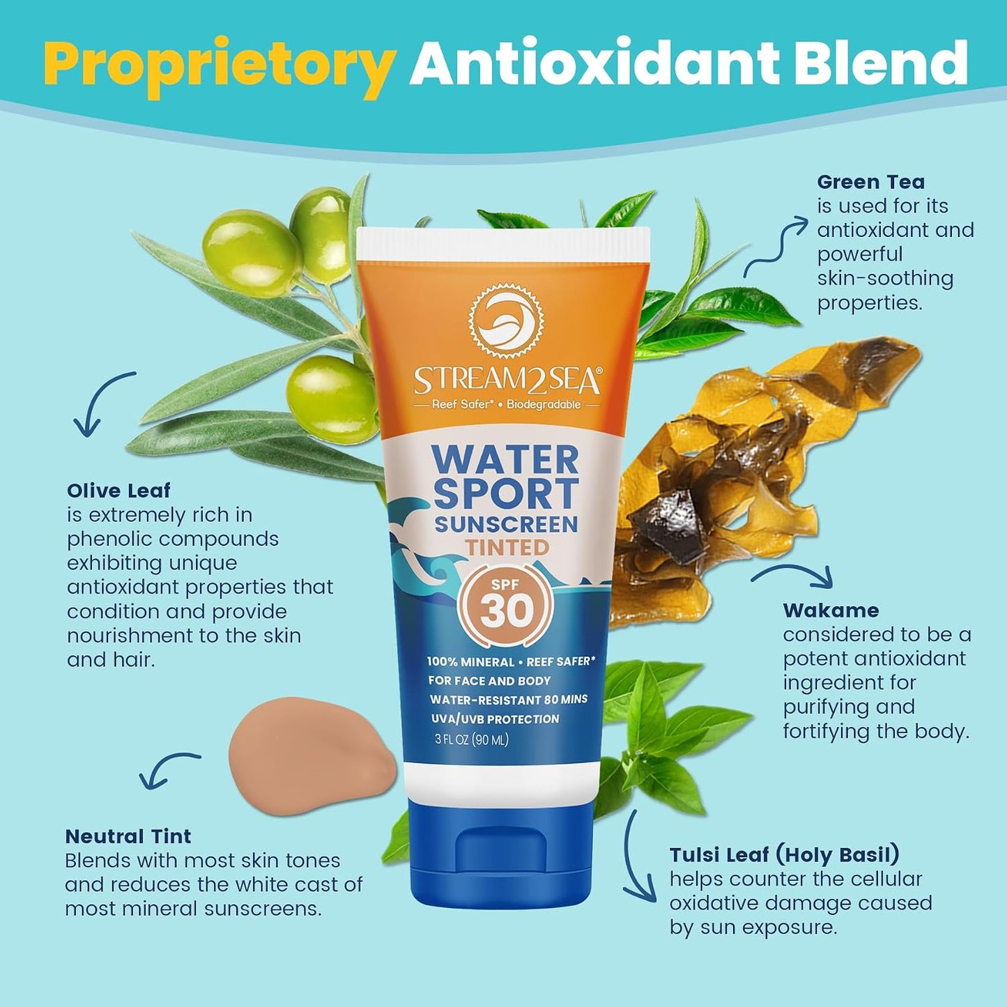 Stream2Sea Water Sport Mineral-Based Sunscreen | SPF 30