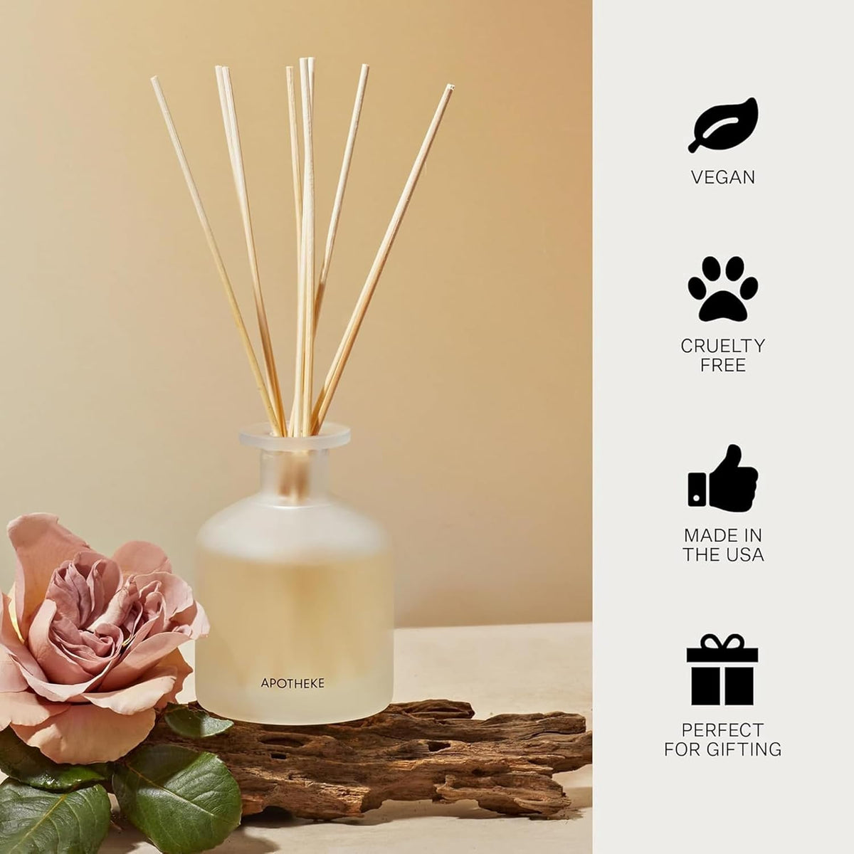 Apotheke Luxury Scented Reed Diffuser for Home | 6.7 Fl Oz
