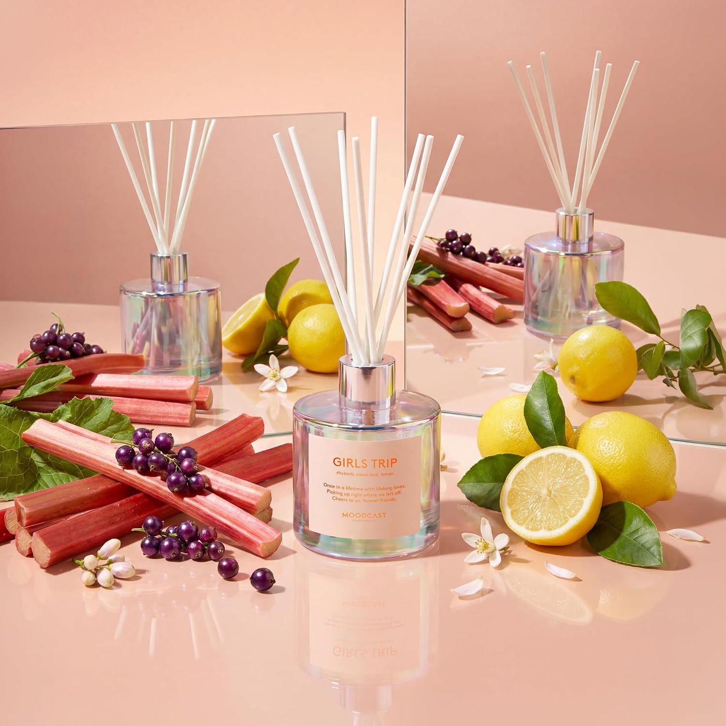 Moodcast Reed Diffuser | Vibes | Girls Trip | 3.4 oz Glass Jar