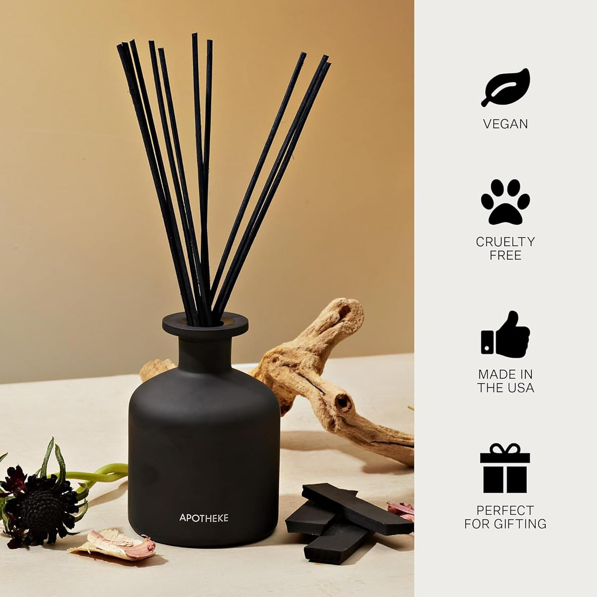 Apotheke Luxury Scented Reed Diffuser for Home | 6.7 Fl Oz