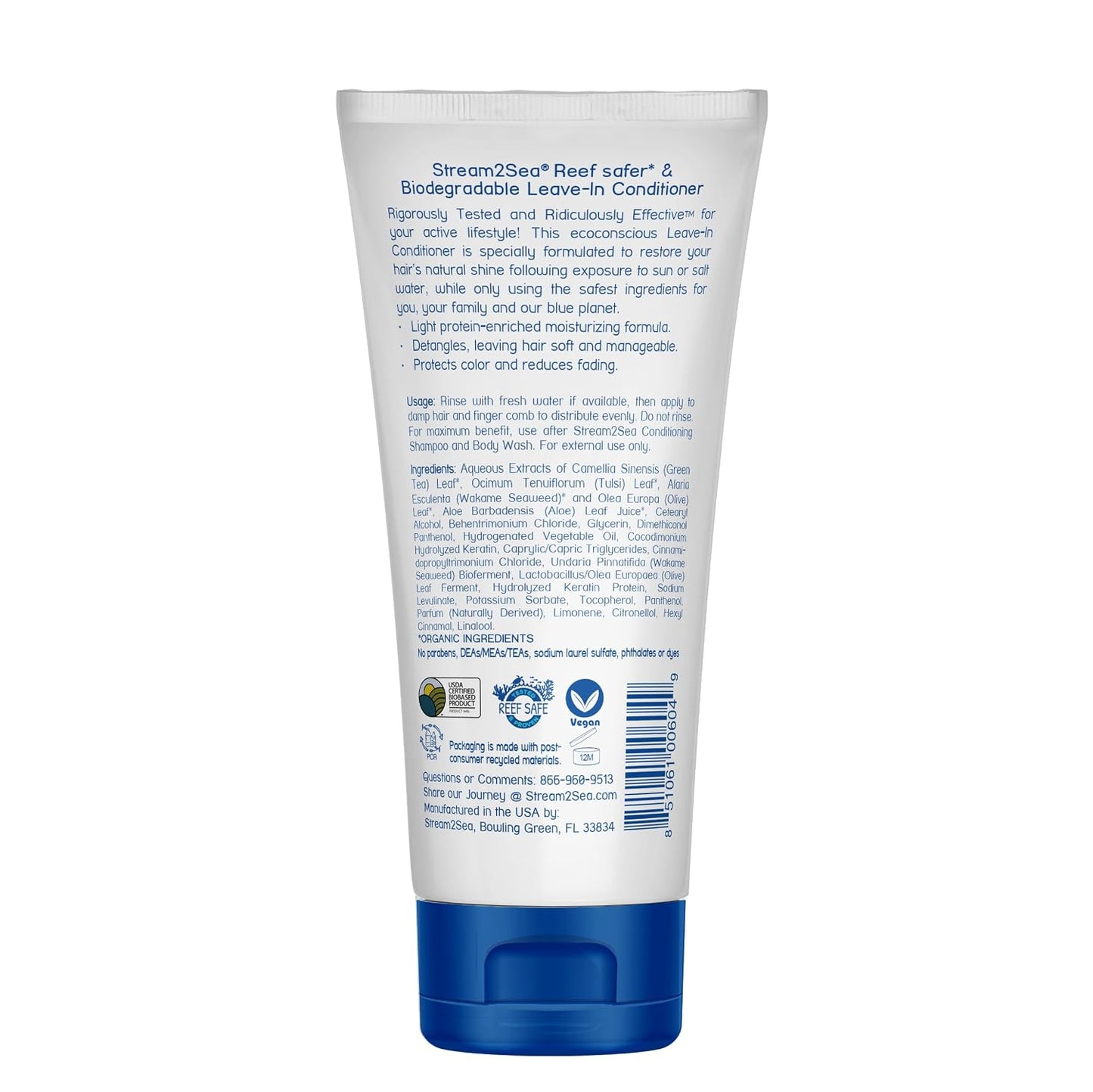 Stream2Sea Leave-In Conditioner with Sun Protection Pack of 3 | Travel Size 1oz