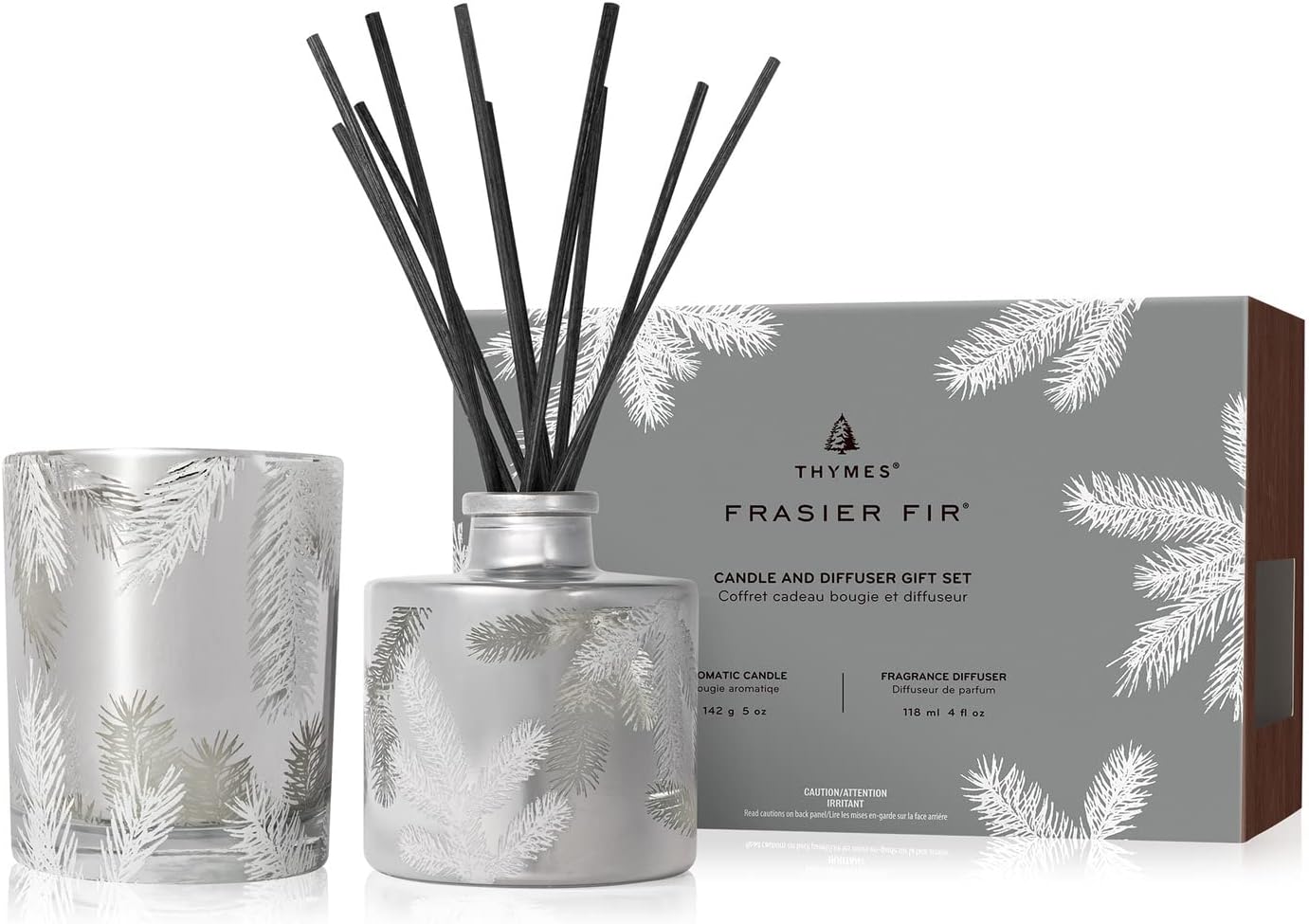 Thymes Statement Candle and Diffuser Holiday Gift Set - Frasier Fir