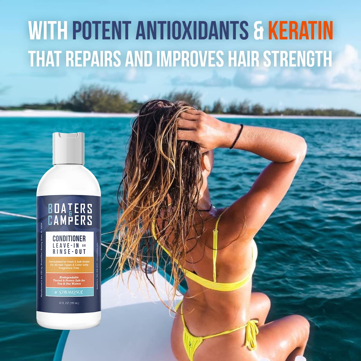 Stream2Sea Boaters & Campers Leave-In/Rinse-Out Conditioner