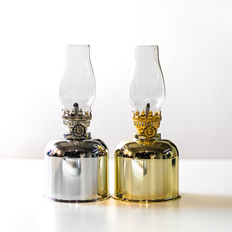 Vintage Oil Lamp | Gold Silver