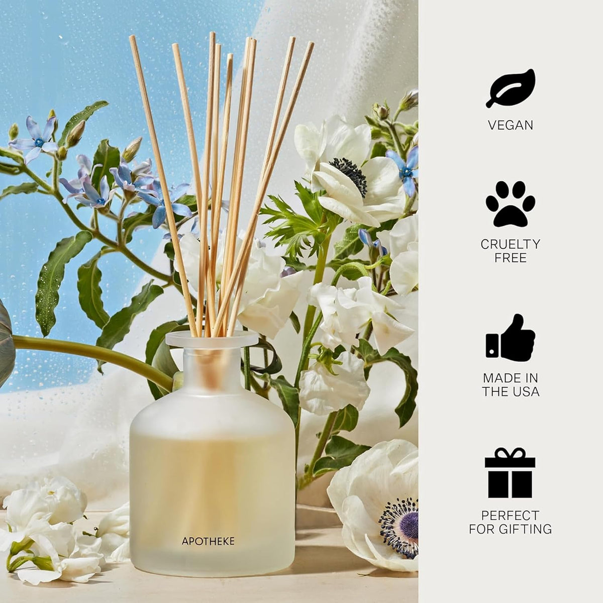 Apotheke Luxury Scented Reed Diffuser for Home | 6.7 Fl Oz