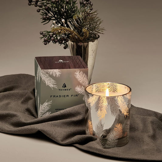 Thymes Statement Holiday Candle | Frasier Fir | Crisp Siberian Fir, Cedarwood & Sandalwood