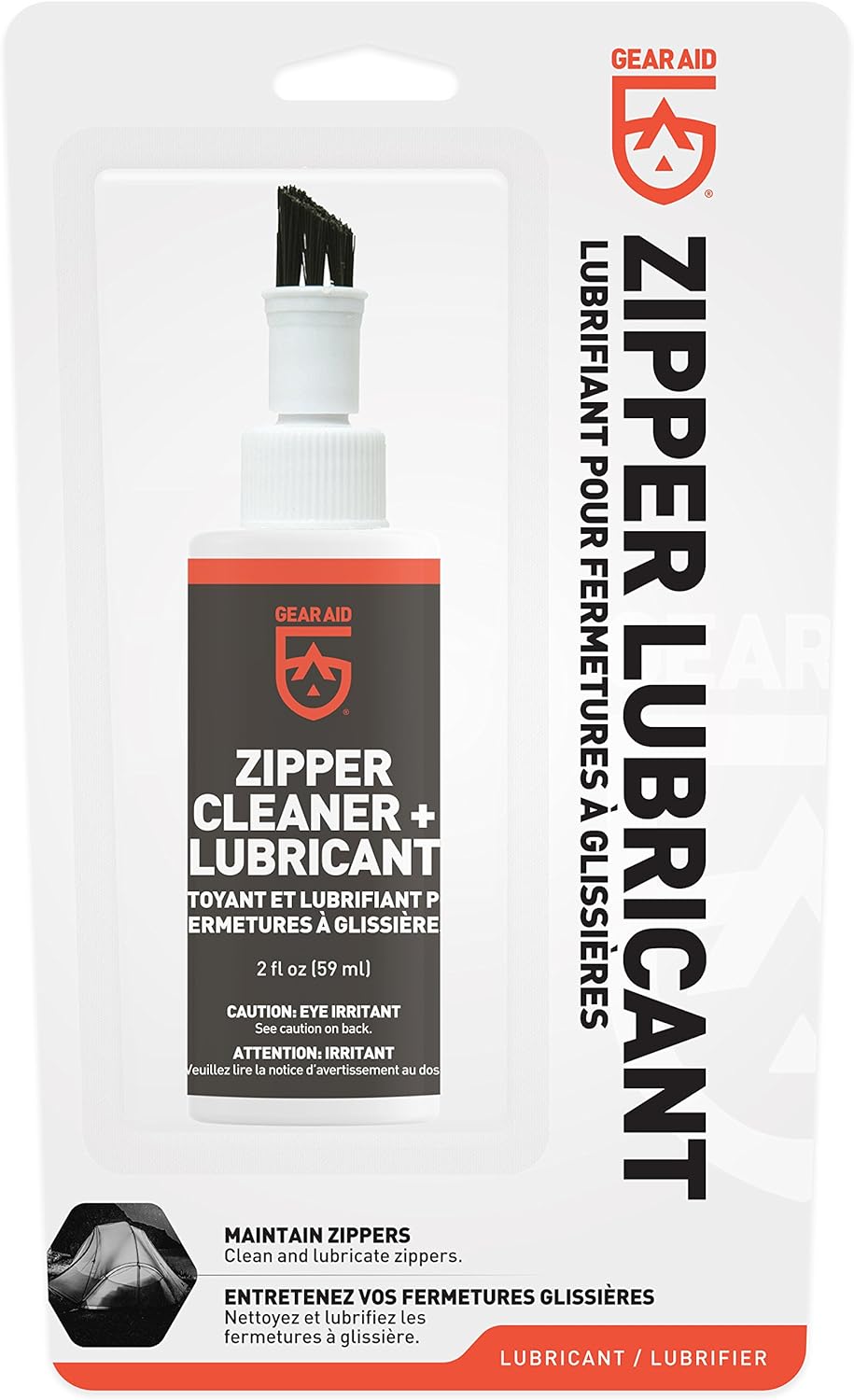 GEAR AID Zipper Cleaner and Lubricant for Wetsuits, Tents and Bags, 2 oz