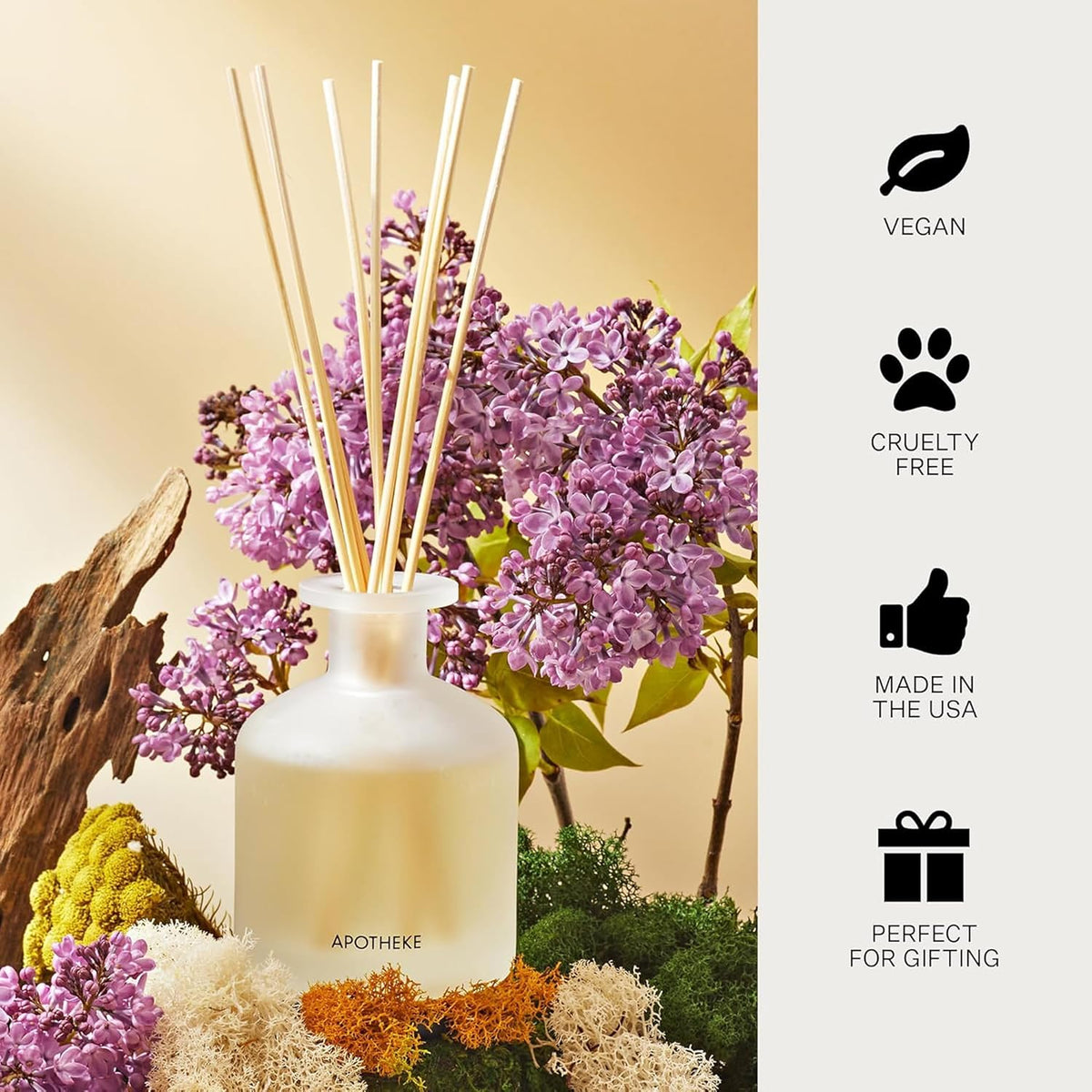 Apotheke Luxury Scented Reed Diffuser for Home | 6.7 Fl Oz