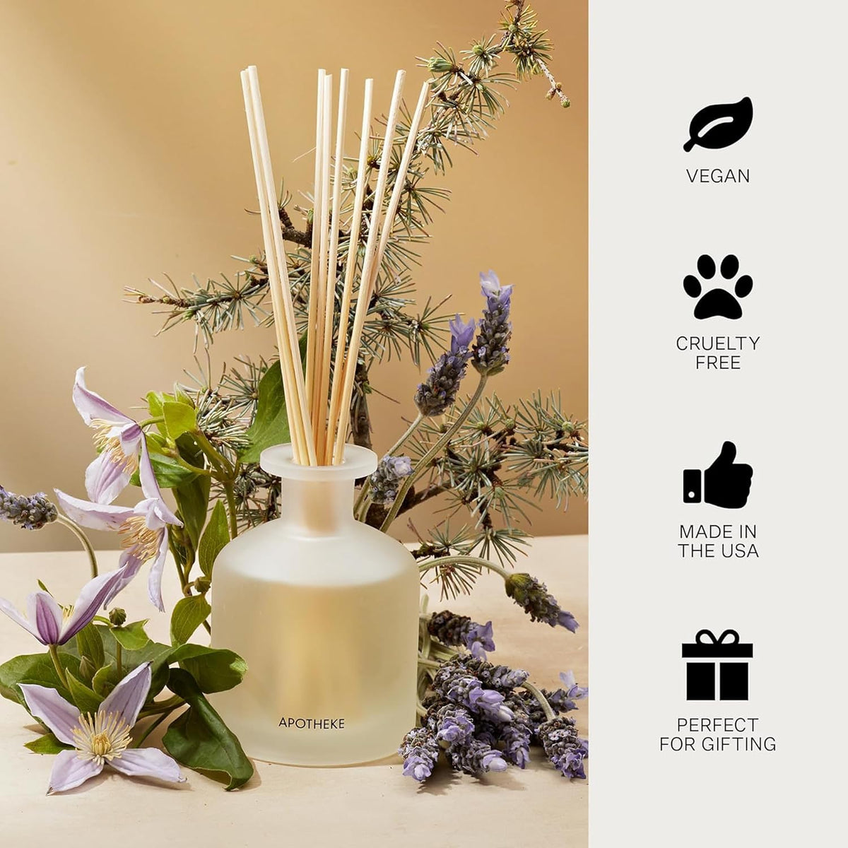 Apotheke Luxury Scented Reed Diffuser for Home | 6.7 Fl Oz