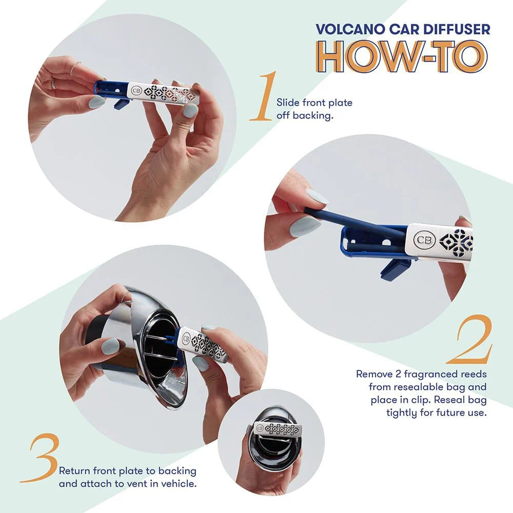 Capri Blue Fragranced Car Diffuser Refills - Volcano Car Freshener Refills