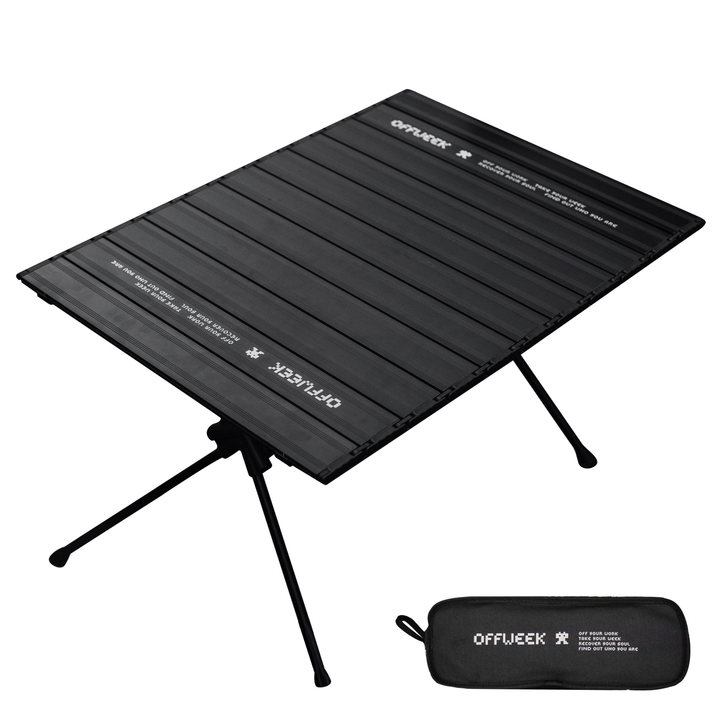 30" Ultralight Foldable Camping Table with Storage Bag, Height Adjustable (Aluminum)