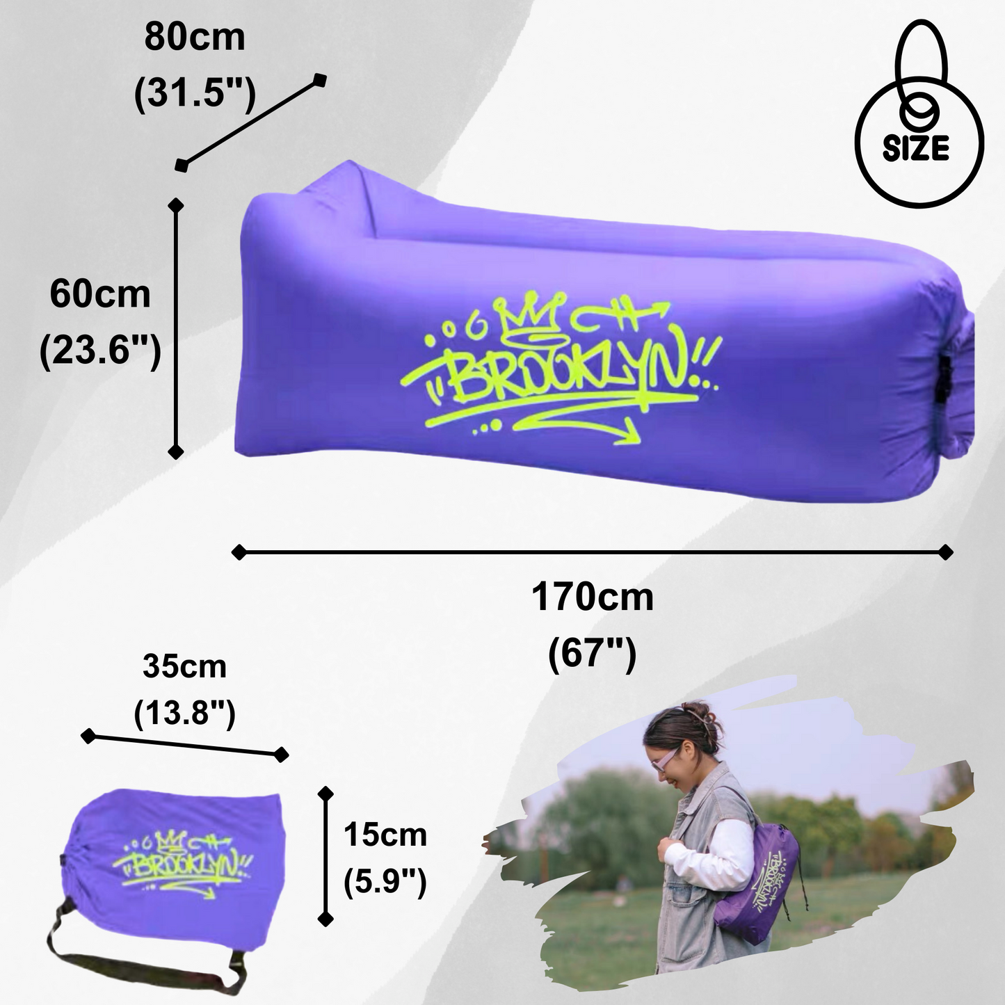 Inflatable Sofa Air Lounger for Outdoor and Indoor