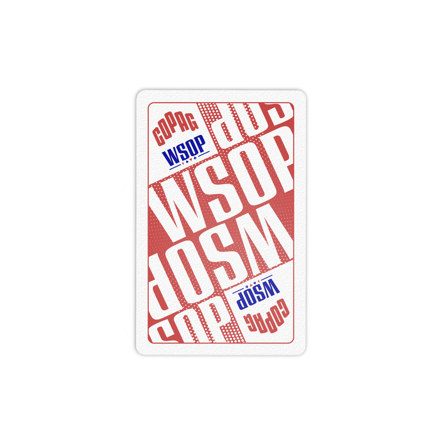 Copag WSOP 2025 Main Event 100% Plastic Playing Cards - Narrow Size (Bridge) Regular Index Red/Blue- Double Deck