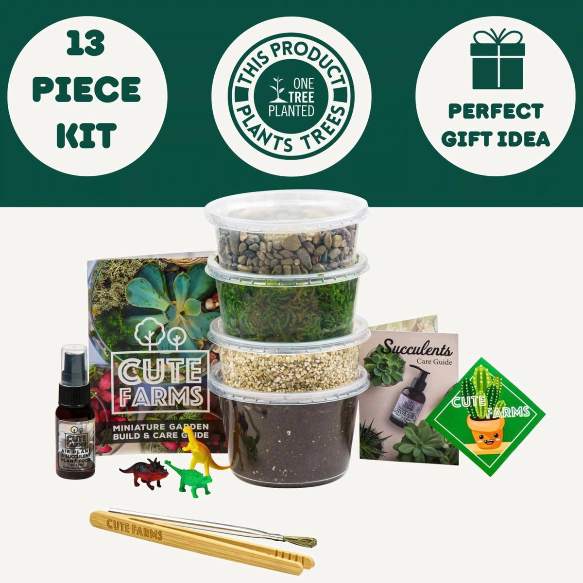 Cute Farms DIY Terrarium Succulent Kit