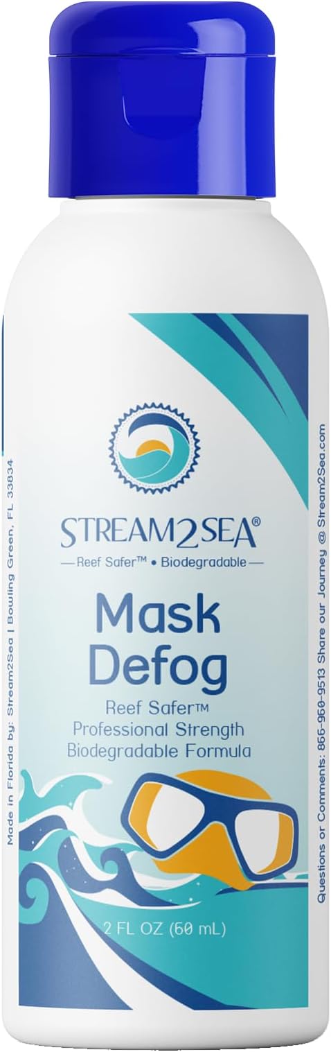 Stream2Sea Mask Defog | Antifog For Swim Goggles, Snorkel, Dive Mask 2fl oz