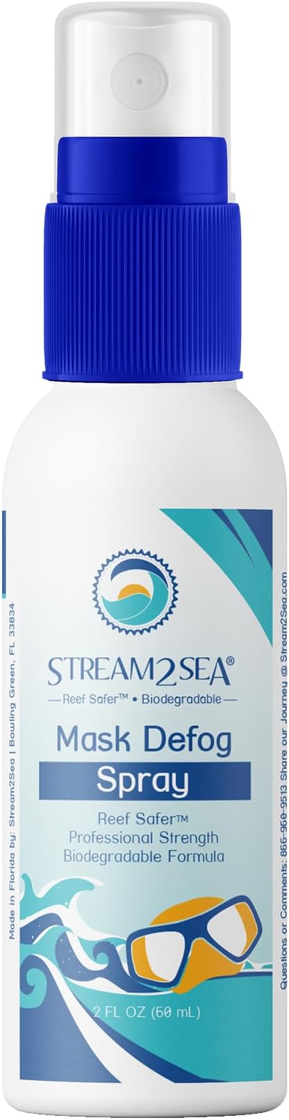 Stream2Sea Mask Defog | Antifog For Swim Goggles, Snorkel, Dive Mask 2fl oz